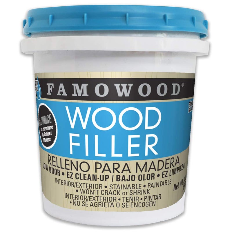 FamoWood 40022126 Latex Wood Filler - Pint, Natural, 24 oz. - Image 1